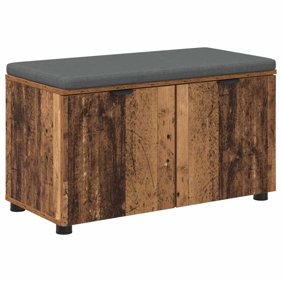 Banc d'entrée avec coussin Bois ancien 80 x 38 x 46 cm - 2