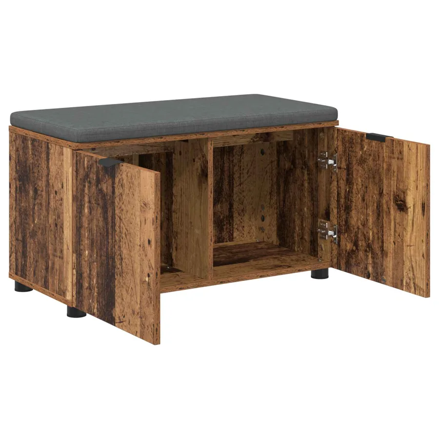 Banc d'entrée avec coussin Bois ancien 80 x 38 x 46 cm - 5