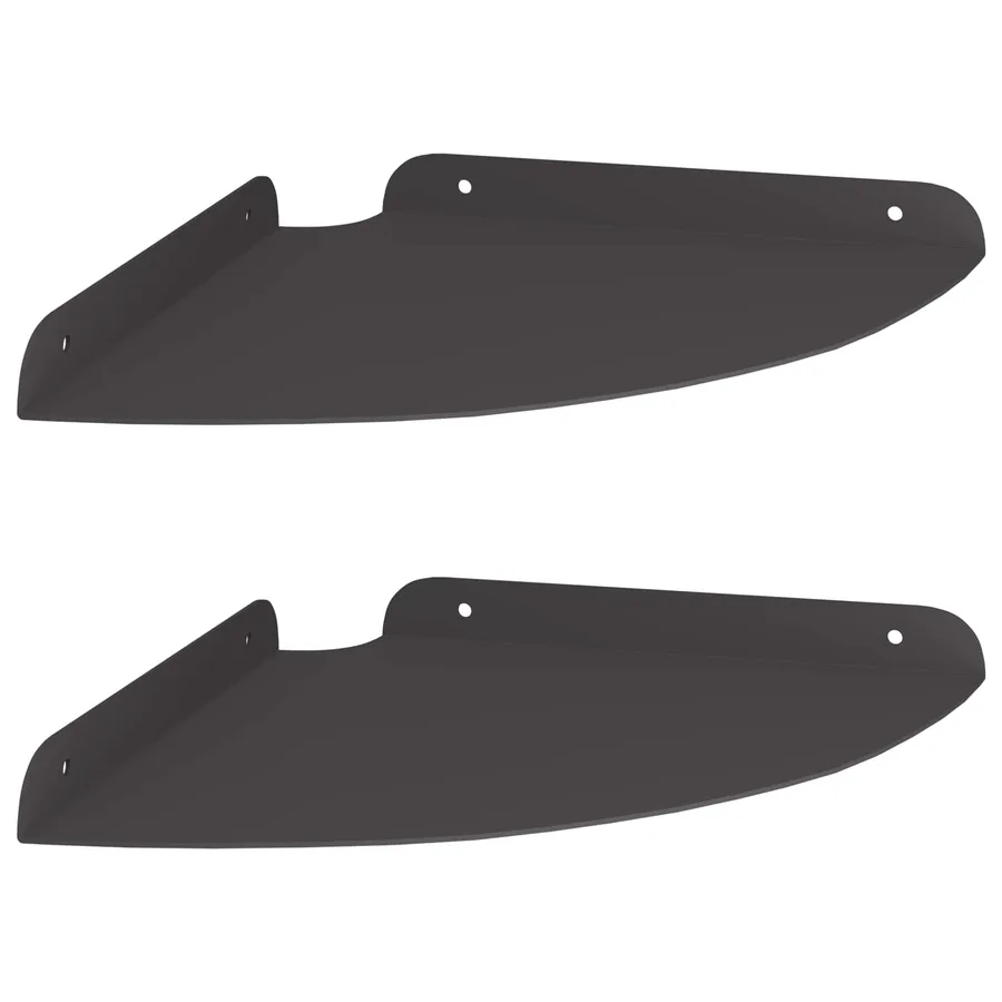 Étagère Flottante d'Angle 2 pcs Noir 24 x 24 x 2 cm - 2
