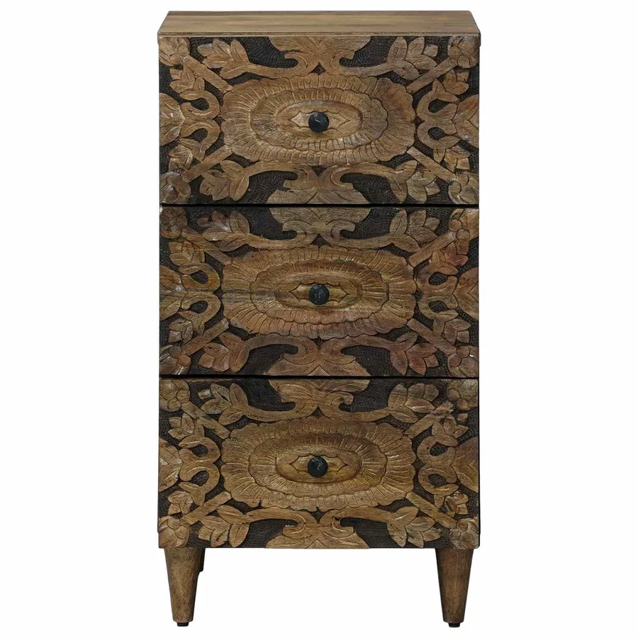 Buffet Marron 40 x 33,5 x 75 cm Bois de mangue massif - 3