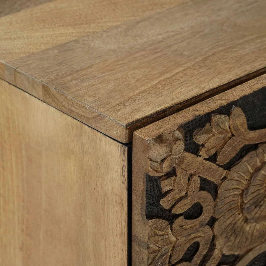 Buffet Marron 40 x 33,5 x 75 cm Bois de mangue massif - 6