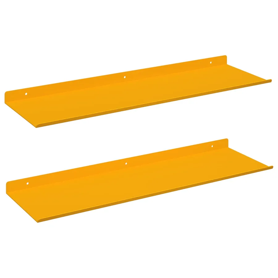Étagère flottante 2 pcs Jaune moutarde 60 x 18 x 2,5 cm Acier - 2