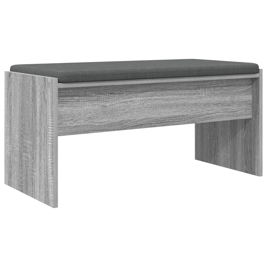 Banc d'entrée avec coussin Gris Sonoma 83 x 38 x 40 cm - 2