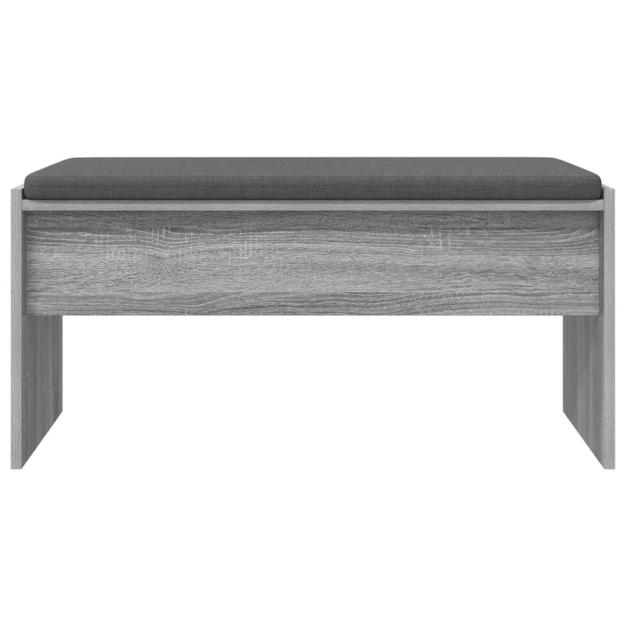 Banc d'entrée avec coussin Gris Sonoma 83 x 38 x 40 cm - 5