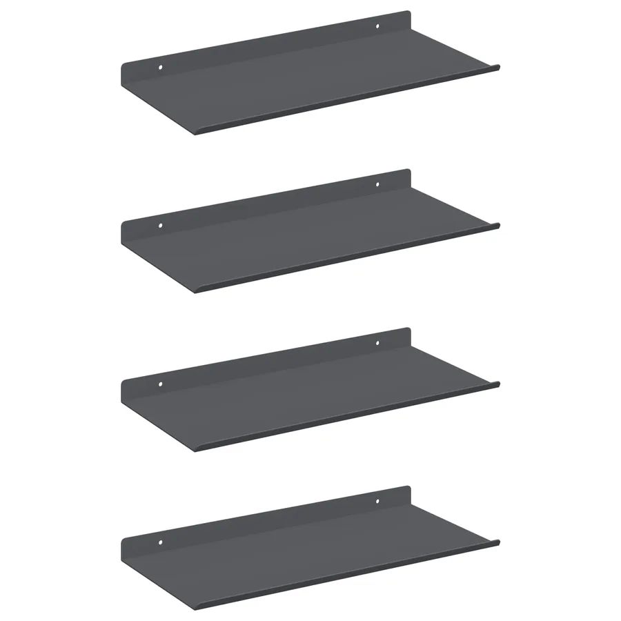 Étagère flottante 4 pcs Anthracite 40 x 18 x 2,5 cm Acier - 2