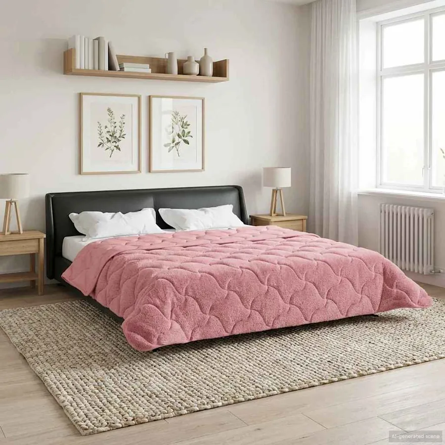 Duvet complet toute l'année Matelassé Rose 220 x 260 cm