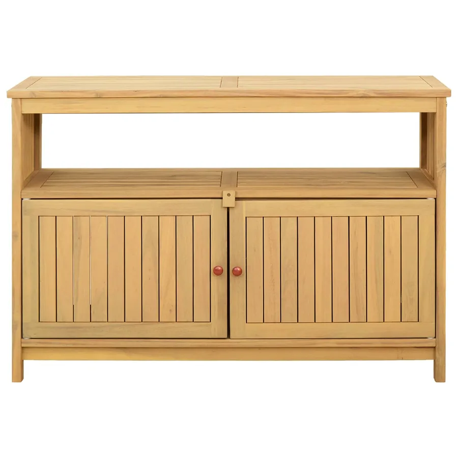 Table console de jardin Acacia clair 110 x 35 x 75 cm - 5