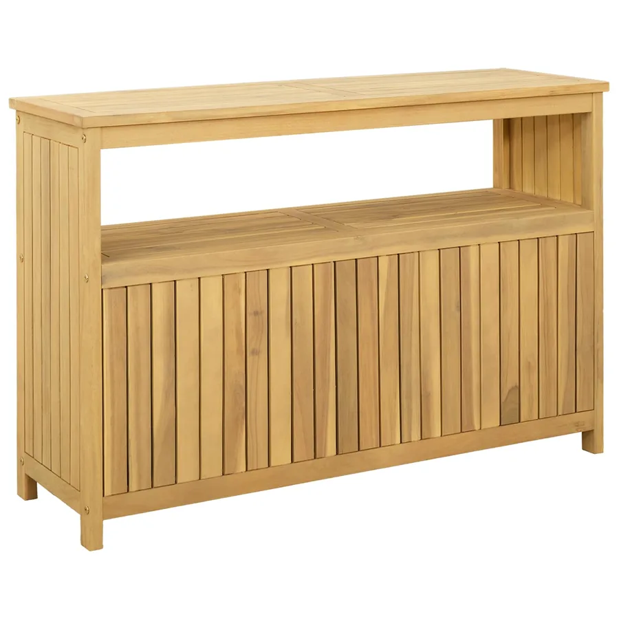Table console de jardin Acacia clair 110 x 35 x 75 cm - 7