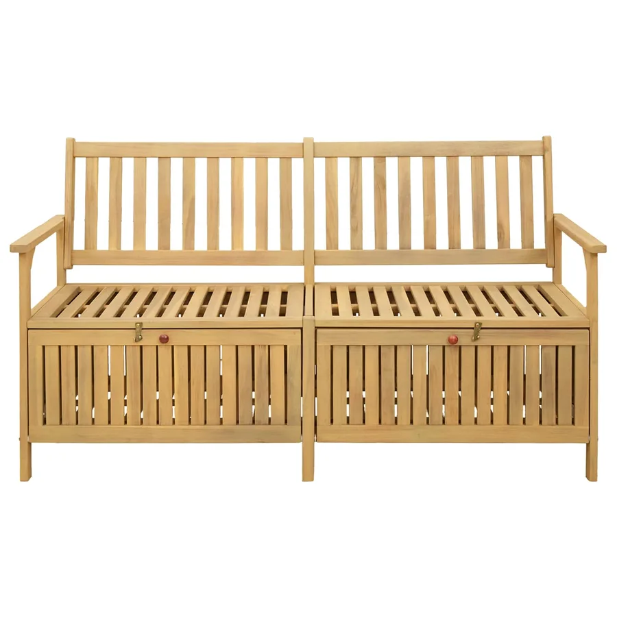 Banc de rangement 2 -Seater 148 x 63 x 84 cm Acacia massif - 3