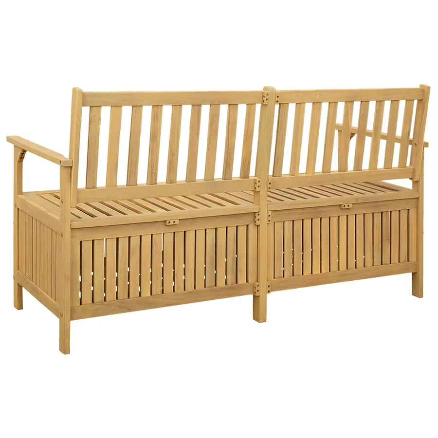 Banc de rangement 2 -Seater 148 x 63 x 84 cm Acacia massif - 5