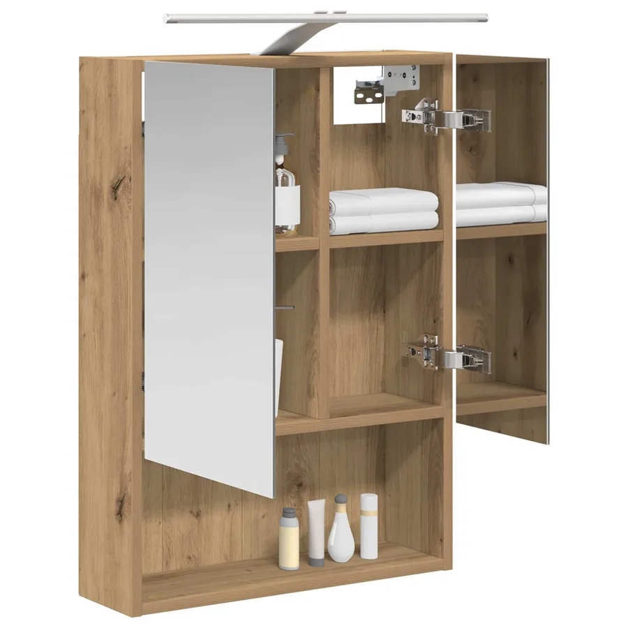 Armoire Miroir de Salle de Bain Chêne artisan 50 x 14,5 x 70 cm - 3