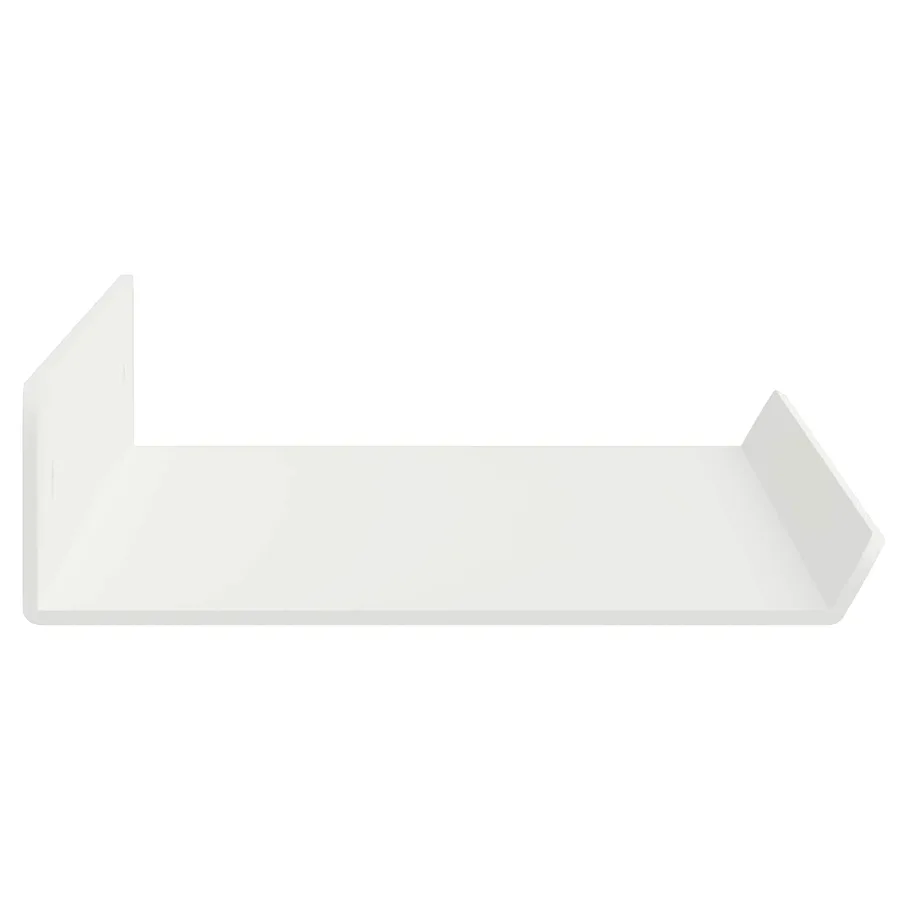 Étagère flottante 4 pcs Blanc 40 x 8,5 x 2,5 cm Acier - 6