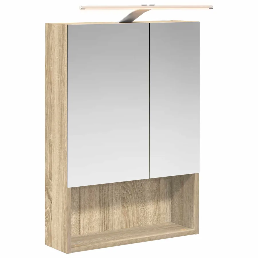 Armoire Miroir de Salle de Bain Chêne Sonoma 50 x 14,5 x 70 cm - 2
