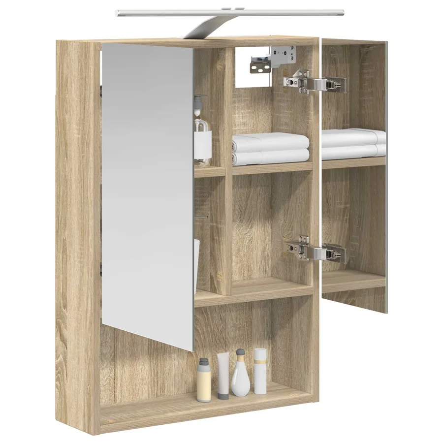 Armoire Miroir de Salle de Bain Chêne Sonoma 50 x 14,5 x 70 cm - 3