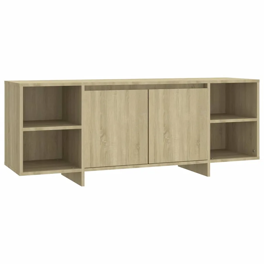 Meuble TV chêne sonoma 130x35x50 cm bois d'ingénierie - 2