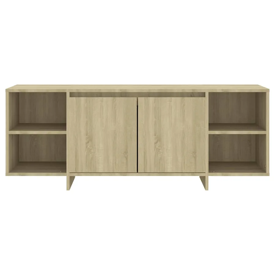 Meuble TV chêne sonoma 130x35x50 cm bois d'ingénierie - 5