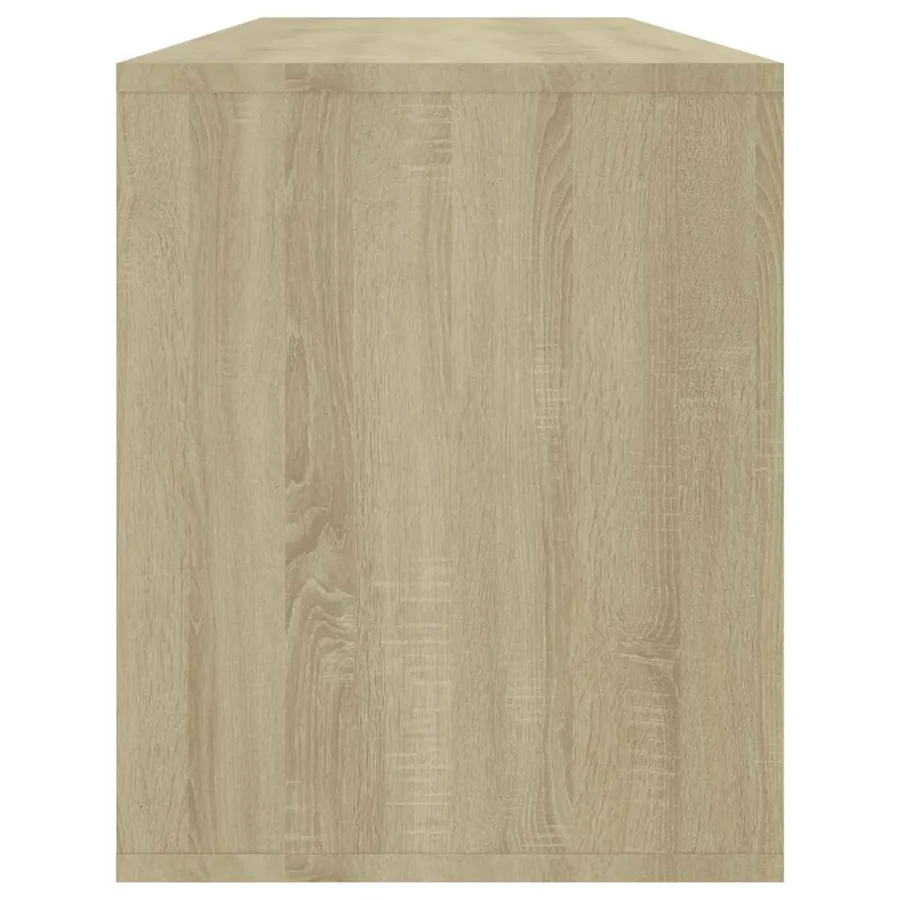 Meuble TV chêne sonoma 130x35x50 cm bois d'ingénierie - 7