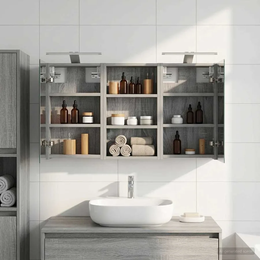 Ensemble de Meubles de Salle de Bain 3 pcs 90 x 10,5 x 50 cm - 4