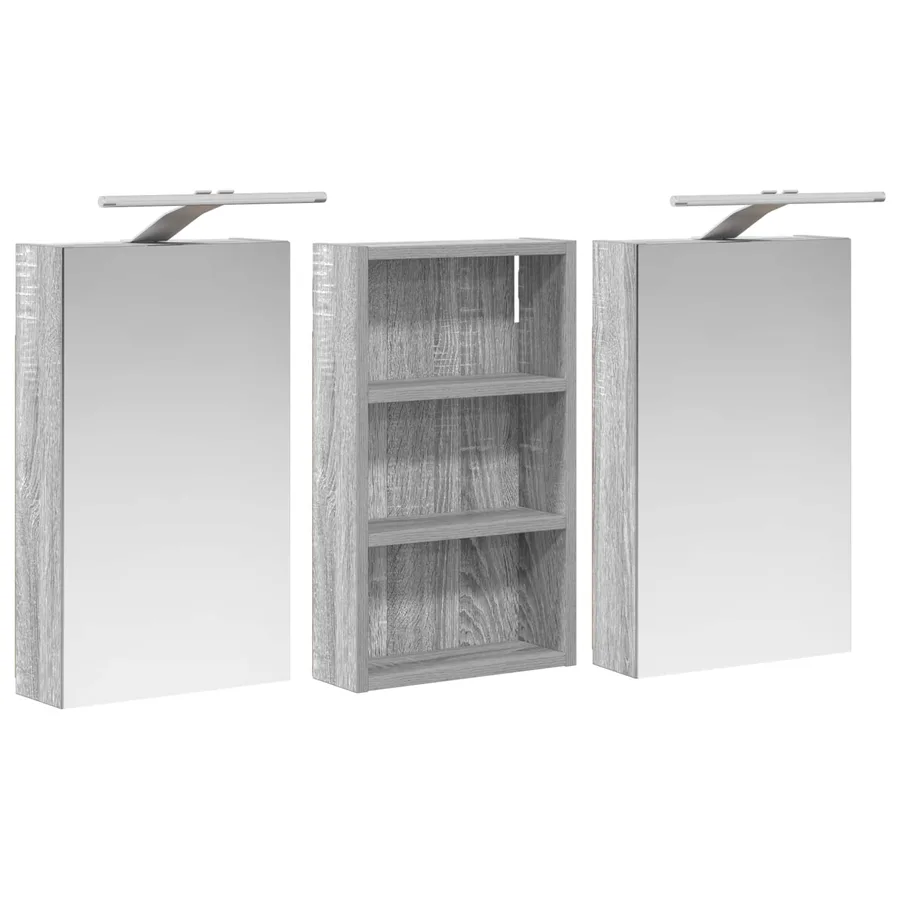 Ensemble de Meubles de Salle de Bain 3 pcs 90 x 10,5 x 50 cm - 5