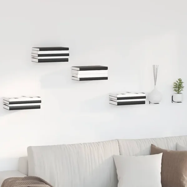 Étagère flottante 24 pcs Anthracite 6 x 10,8 x 6,6 cm