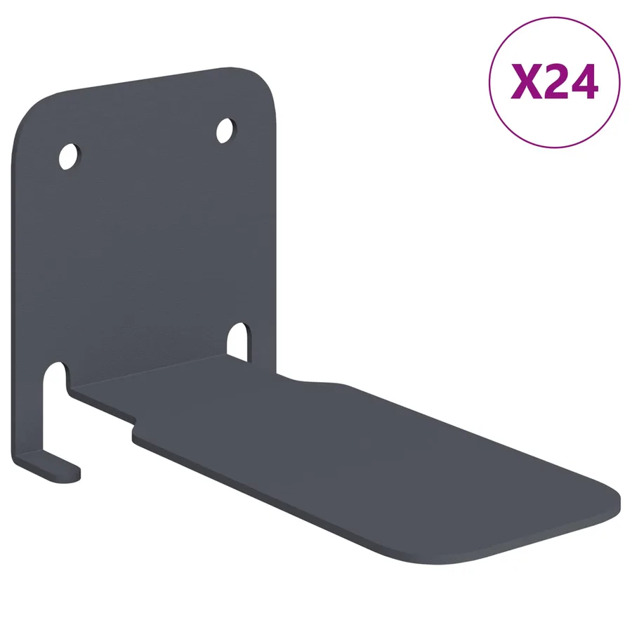 Étagère flottante 24 pcs Anthracite 6 x 10,8 x 6,6 cm - 2