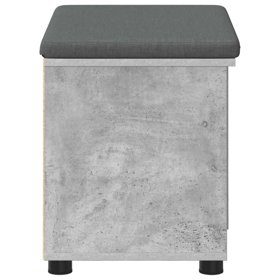 Banc d'entrée avec coussin Gris Béton 60 x 38 x 46 cm - 7