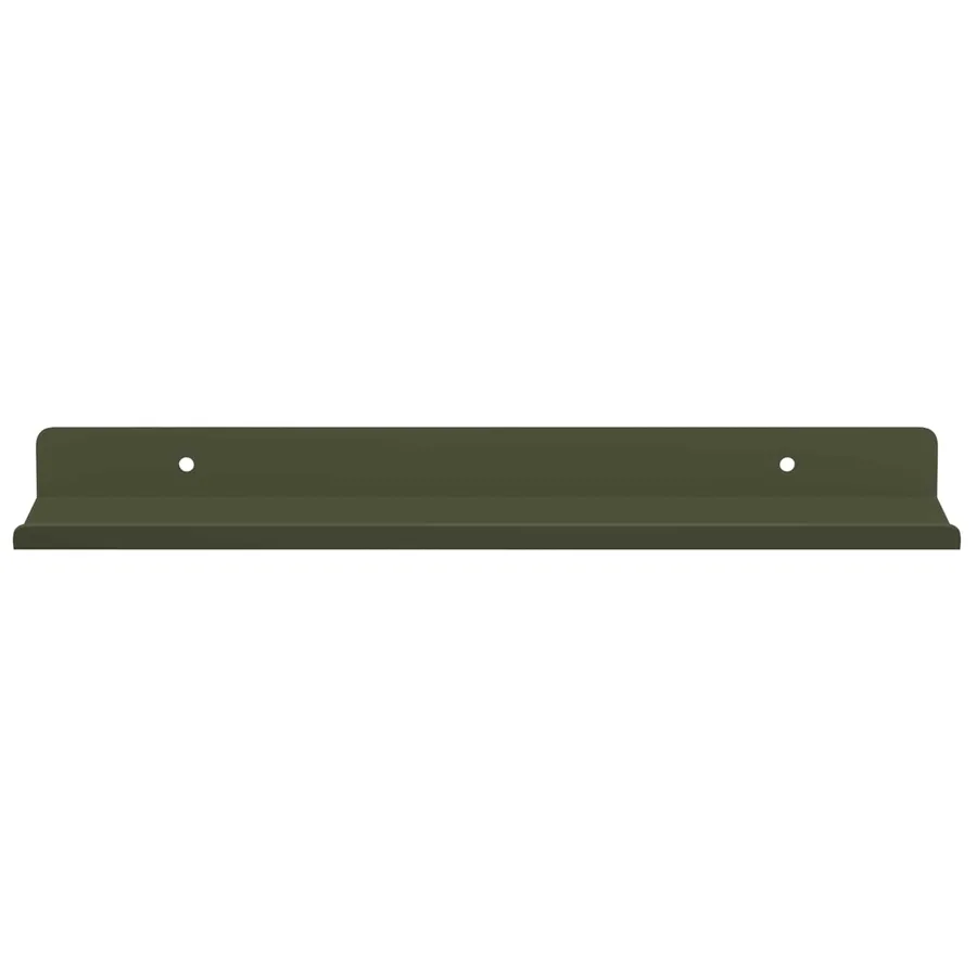 Étagère flottante 2 pcs Vert olive 30 x 9 x 2,5 cm Acier - 5