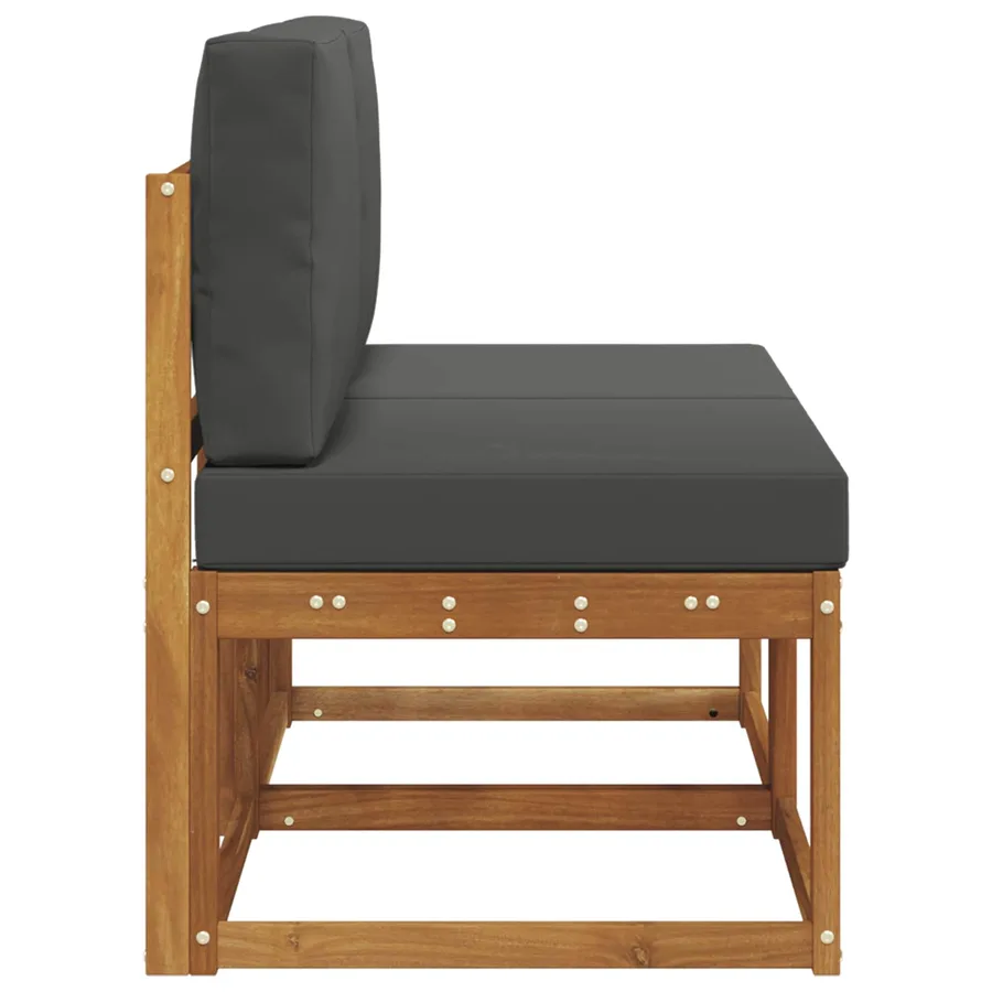 2 Pièce Sofa de milieu extérieur Bois d'Acacia Massif - 4