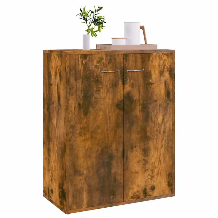 Buffet Chêne fumé 60x30x75 cm Bois d'ingénierie - 4