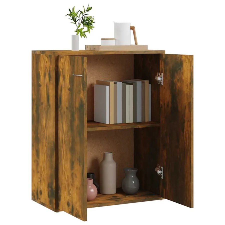 Buffet Chêne fumé 60x30x75 cm Bois d'ingénierie - 5