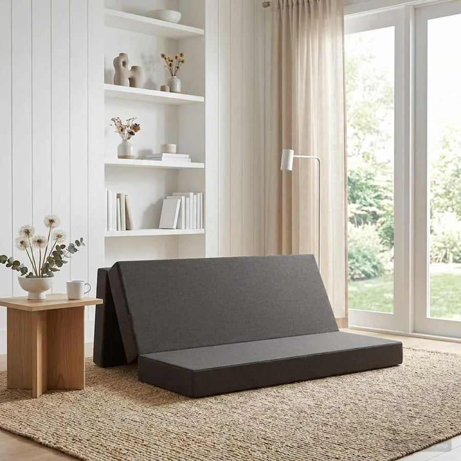 Canapé-lit pliable 200 x 67 x 45 cm Gris foncé