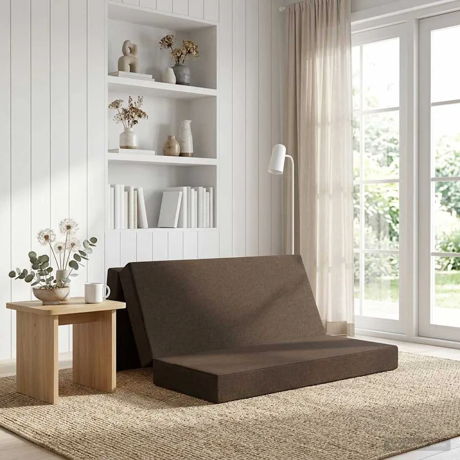 Canapé-lit pliable 200 x 67 x 45 cm Taupe