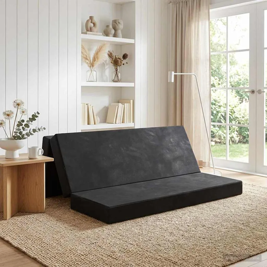 Canapé-lit pliable 180 x 67 x 45 cm Noir
