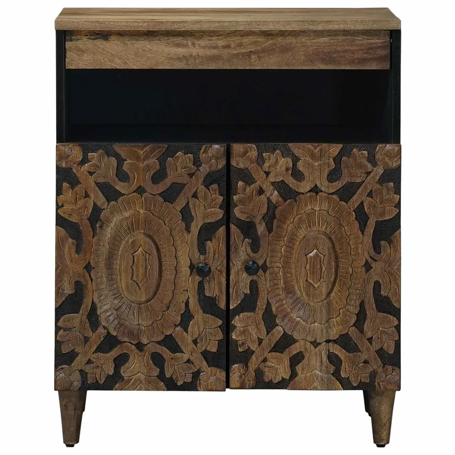 Buffet Marron 60 x 33,5 x 75 cm Bois de mangue massif - 3