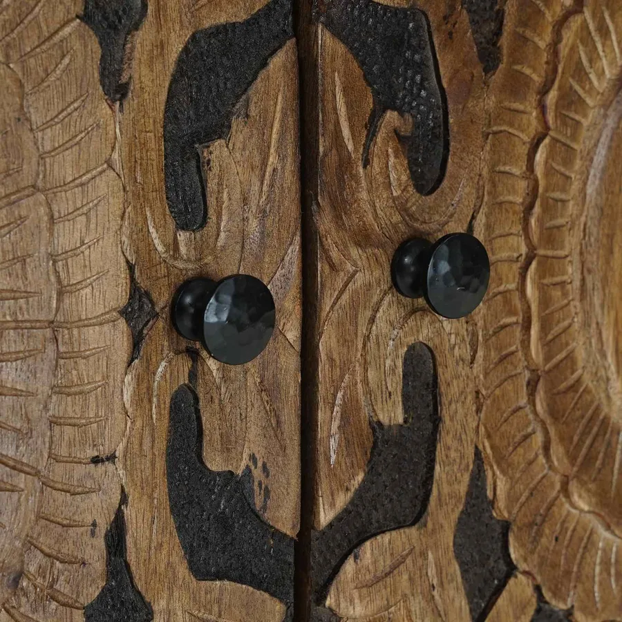Buffet Marron 60 x 33,5 x 75 cm Bois de mangue massif - 7