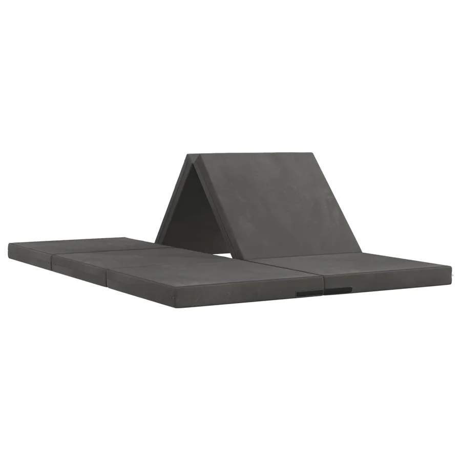 Canapé-lit pliable 140 x 67 x 45 cm Gris foncé - 2