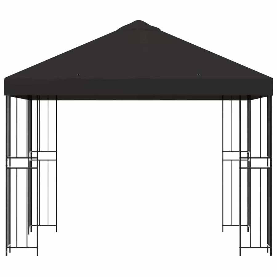 Pavillon 3 x 3 m Anthracite Polyester et Acier 190 gsm - 3