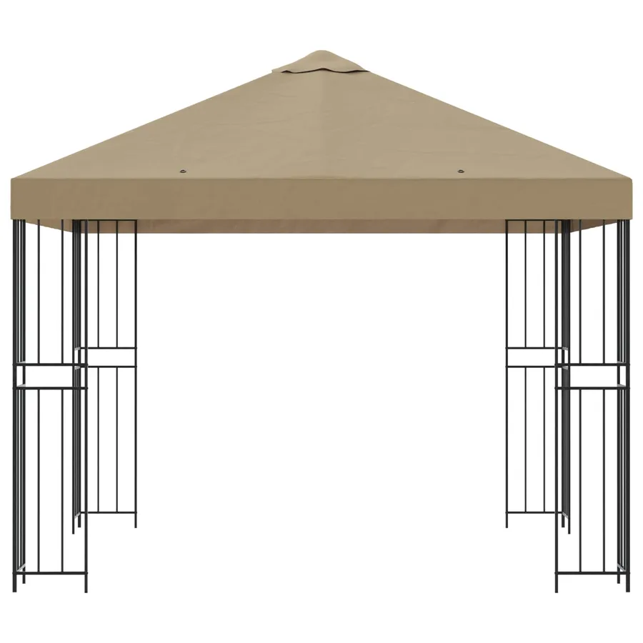 Pavillon 3 x 3 m Beige Polyester et Acier 190 gsm - 4
