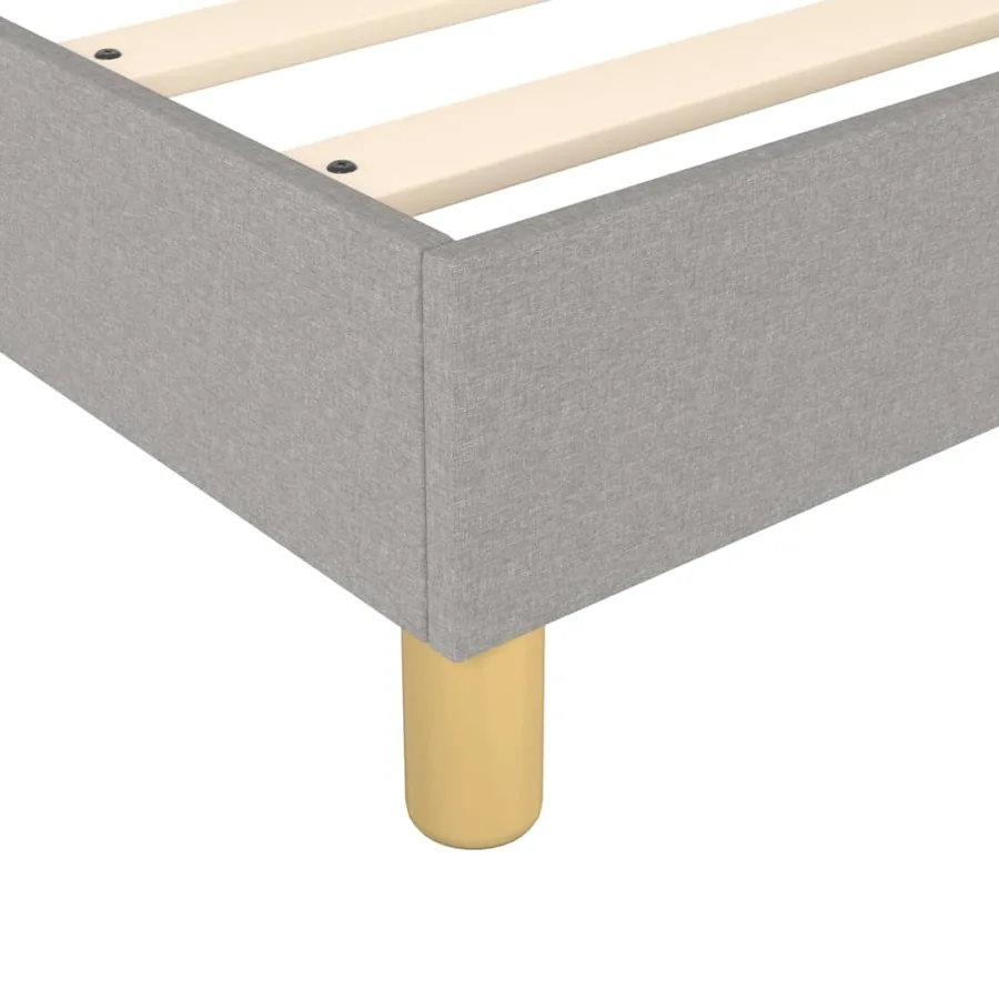 Sommier à lattes de lit avec matelas Gris clair 100x200cm Tissu - 7