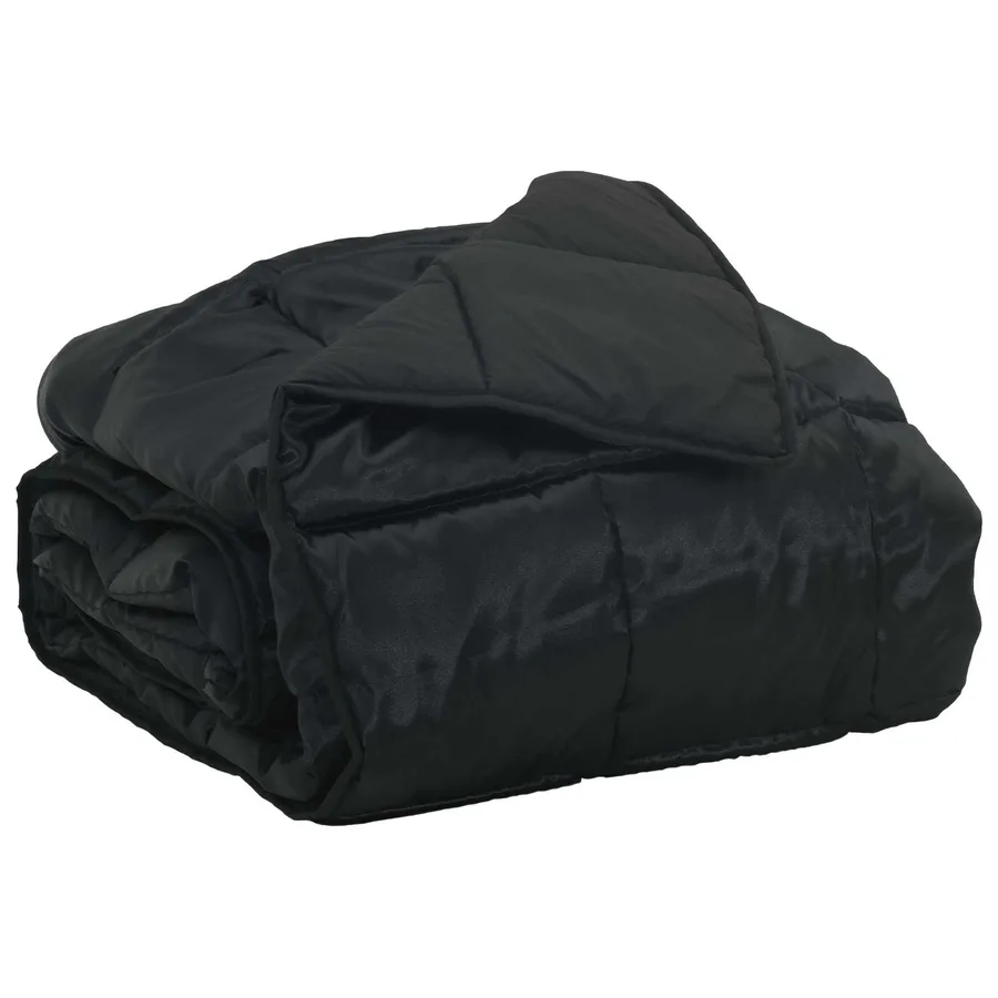 Duvet d'été simple Noir 200 x 220 cm Satin et Microfibre - 2