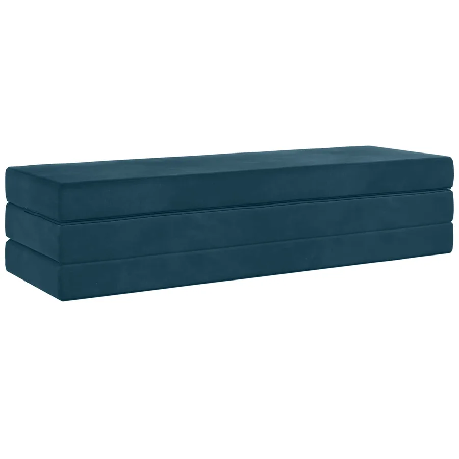 Canapé-lit pliable 200 x 67 x 45 cm Bleu - 3