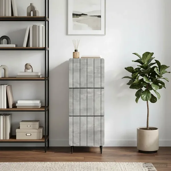 Armoire à tiroirs Gris béton 33 x 34,5 x 92 cm