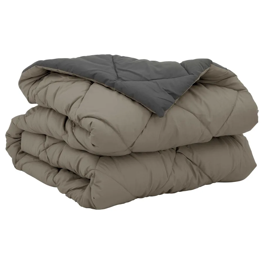 Duvet d'été simple Gris clair et anthracite 200 x 140 cm - 5