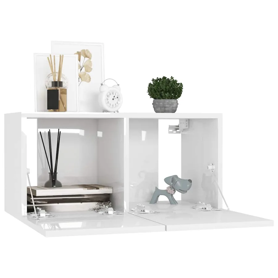 Ensemble de meubles TV 8 pcs Blanc Bois d'ingénierie - 4