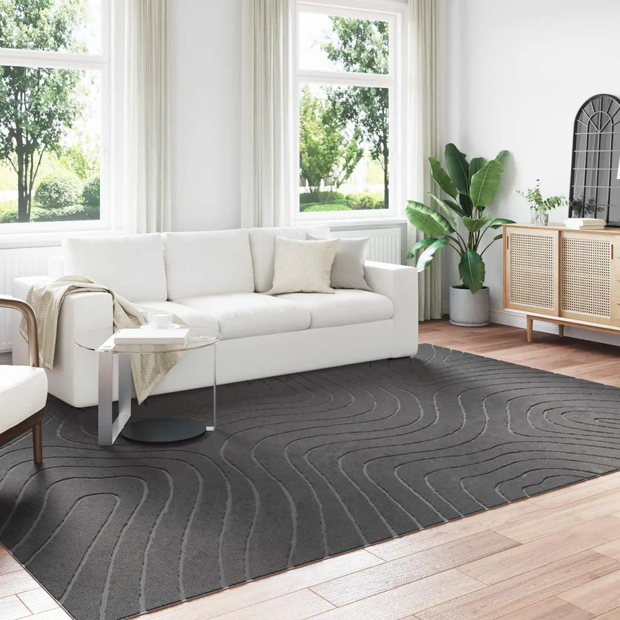 Tapis de surface PALMERAS Anthracite 280 x 200 cm Polyester