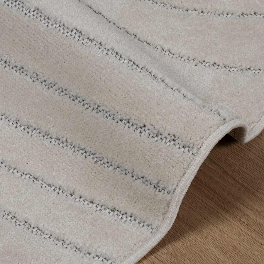 Tapis de surface Rond PALMERAS Crème Ø 120 CM Polyester - 5