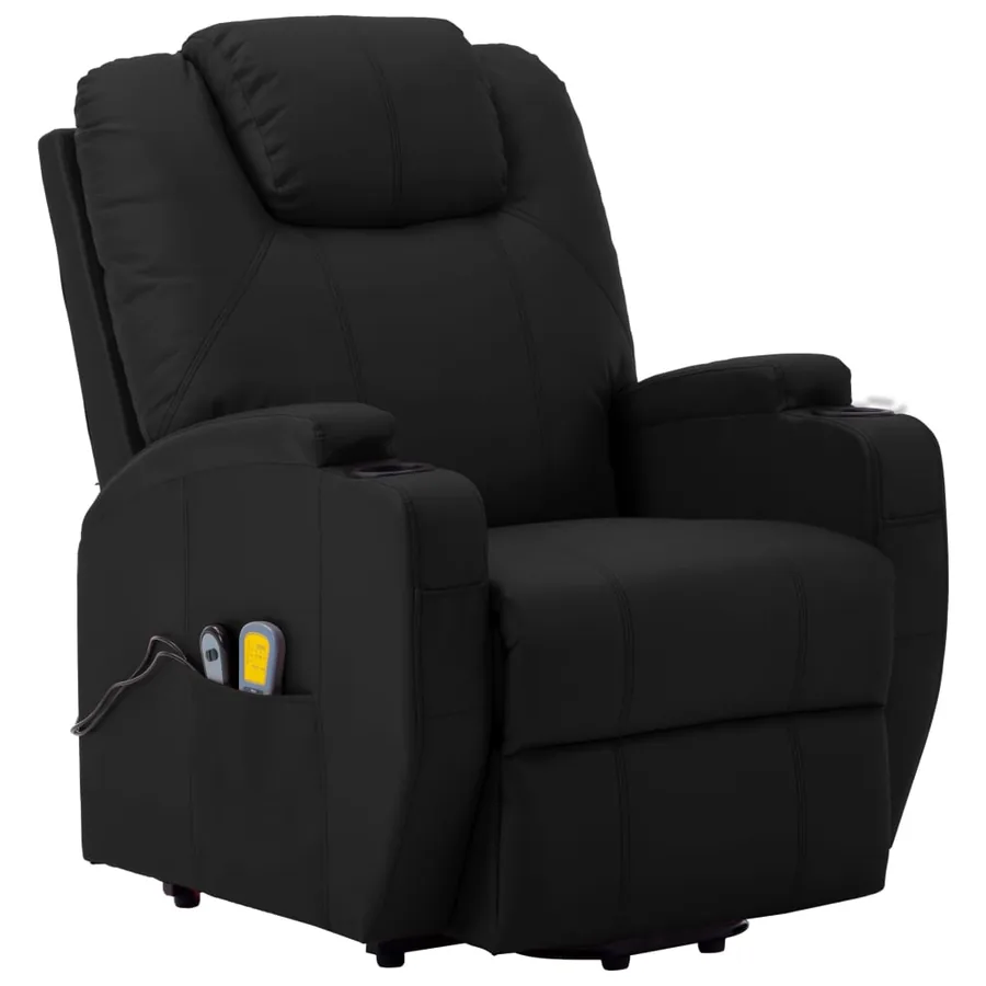 Fauteuil de massage Noir Similicuir - 2