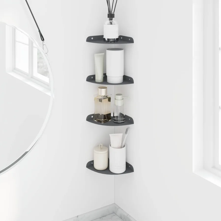 Étagère flottante avec étagère 4 pcs Anthracite 15 x 15 x 2 cm - 4