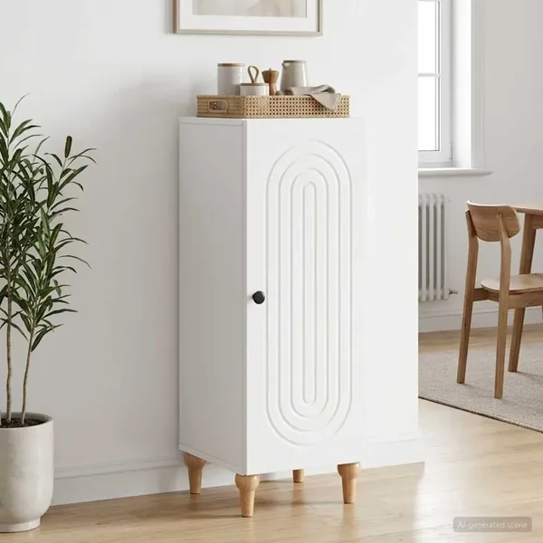 Buffet Blanc 33 x 34,5 x 90 cm Bois d'ingénierie