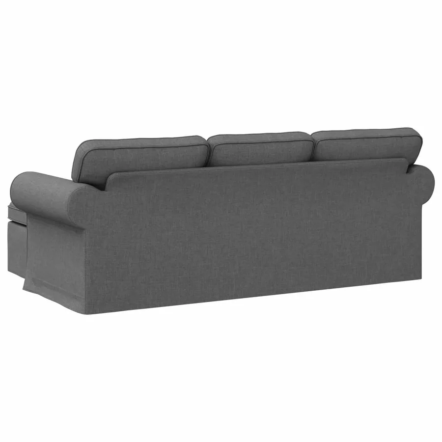Canapé Gris foncé 215 x 138 x 80 cm tissu - 6